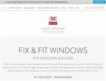 Tablet Screenshot of fixandfitwindows.com